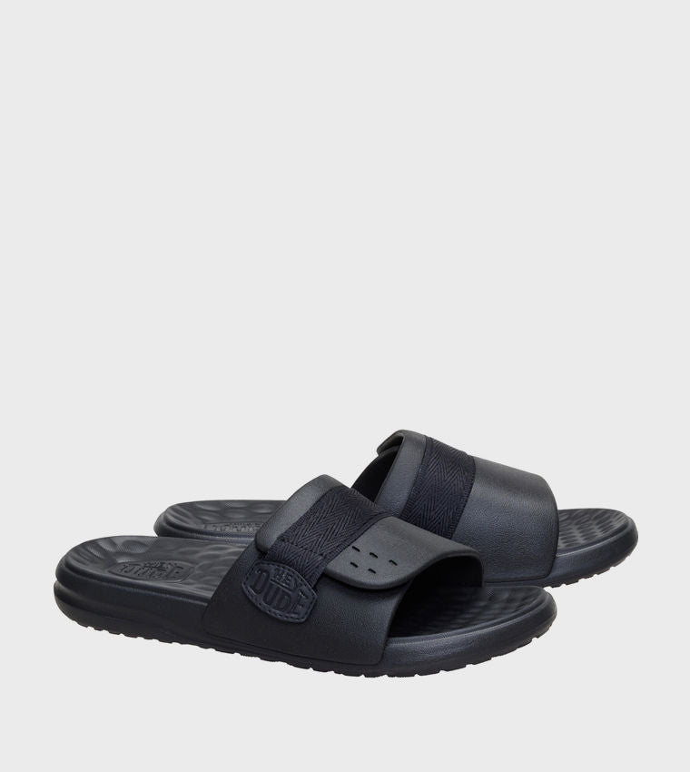 HEY DUDE Men Casual WAVE ALT Open Toe Slides Black 45261_097