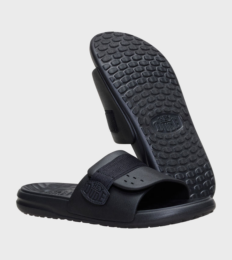 HEY DUDE Men Casual WAVE ALT Open Toe Slides Black 45261_097