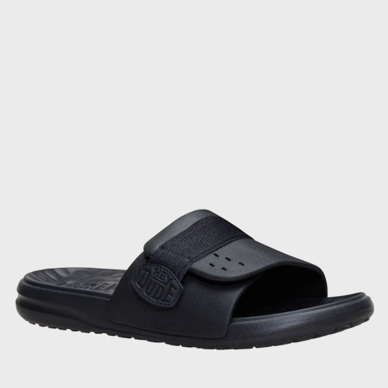 HEY DUDE Men Casual WAVE ALT Open Toe Slides Black 45261_097