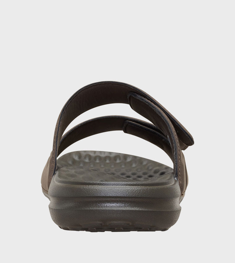 HEY DUDE Men Casual WAVE Classic Double Strap Comfort Sandals Brown