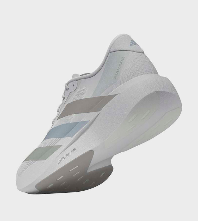 AdidasAdizero Evo SL Stripe Detail Running Shoes White