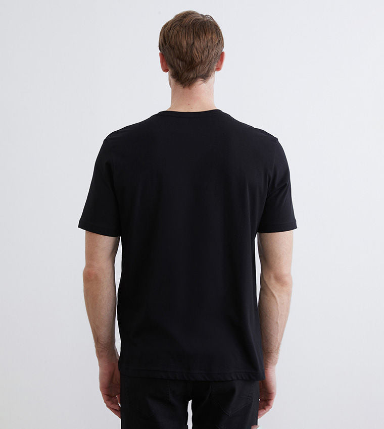 LC Waikiki Solid V-Neck T-Shirt Black