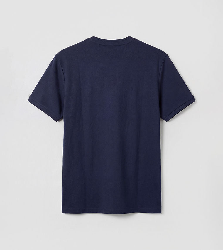 LC Waikiki Navy Solid Short Sleeve Crew Neck T-Shirt