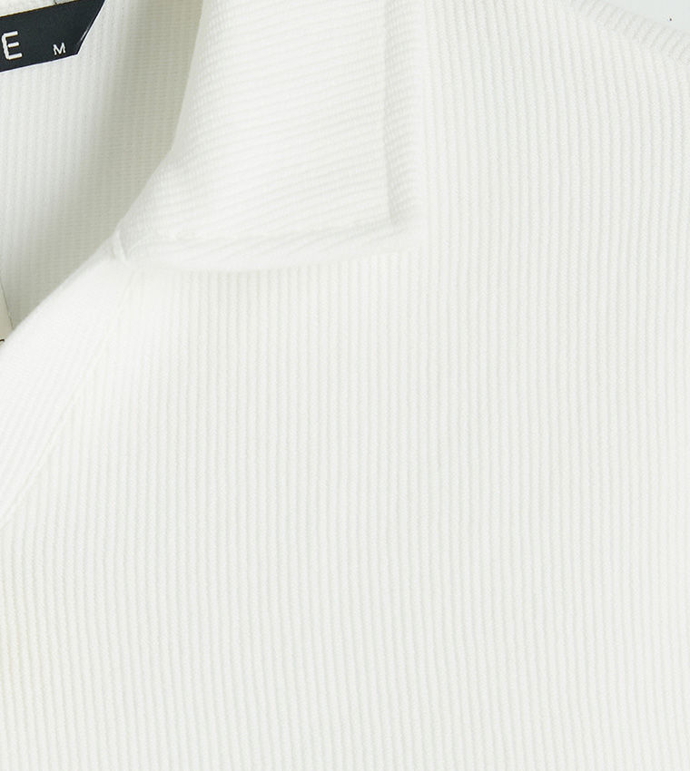 LC Waikiki Textured Short Sleeves Polo T-Shirt White