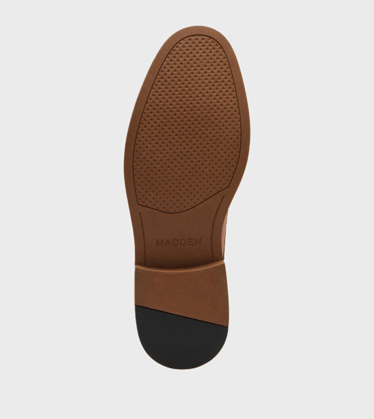 Steve Madden Men MEARNEST Solid Oxford Shoes Brown