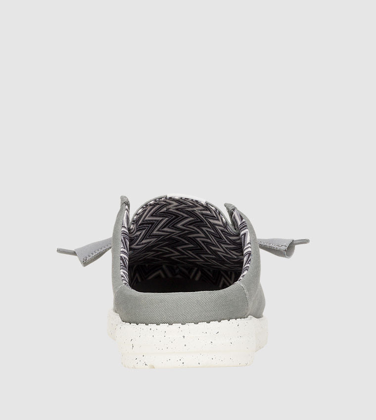 HEY DUDE WALLY Stretch Canvas Mule Shoes Grey