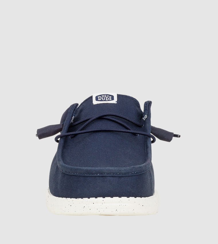 HEY DUDE WALLY Stretch Canvas Mule Shoes Blue