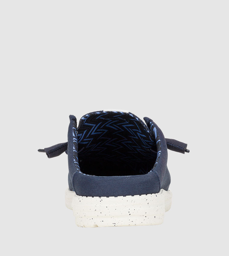 HEY DUDE WALLY Stretch Canvas Mule Shoes Blue