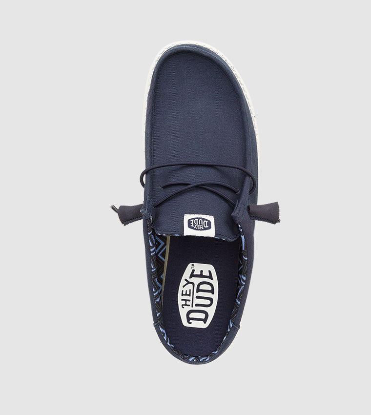 HEY DUDE WALLY Stretch Canvas Mule Shoes Blue