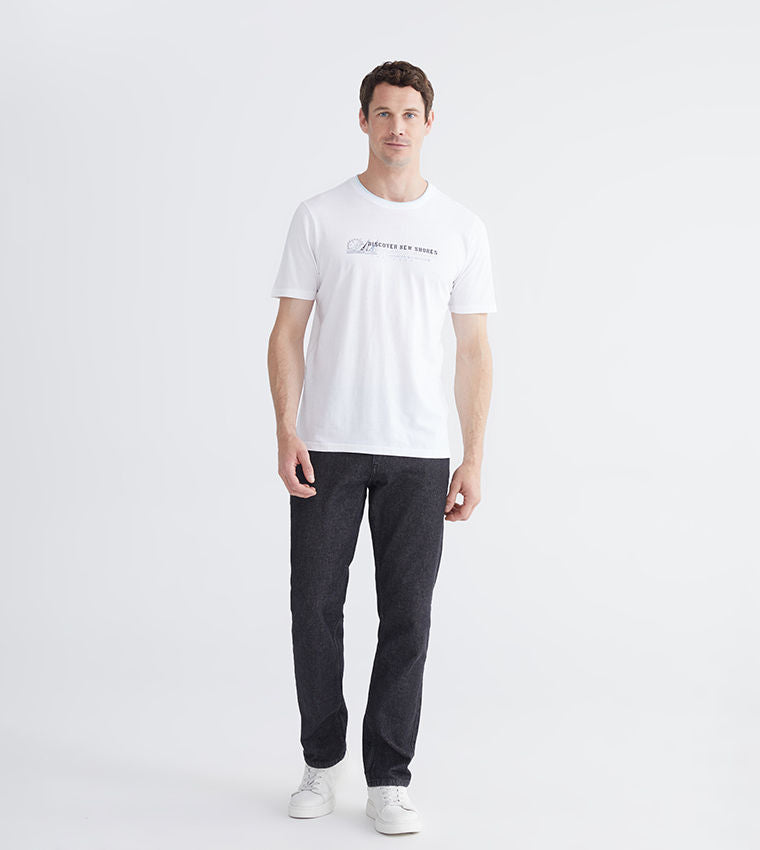 LC Waikiki Printed Short Sleeves T-Shirt White