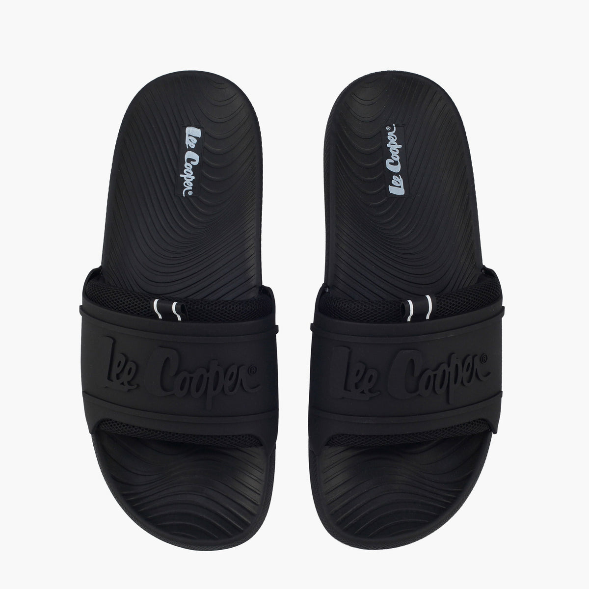 Lee Cooper Men Casual Embossed Slides 951718ABLACK
