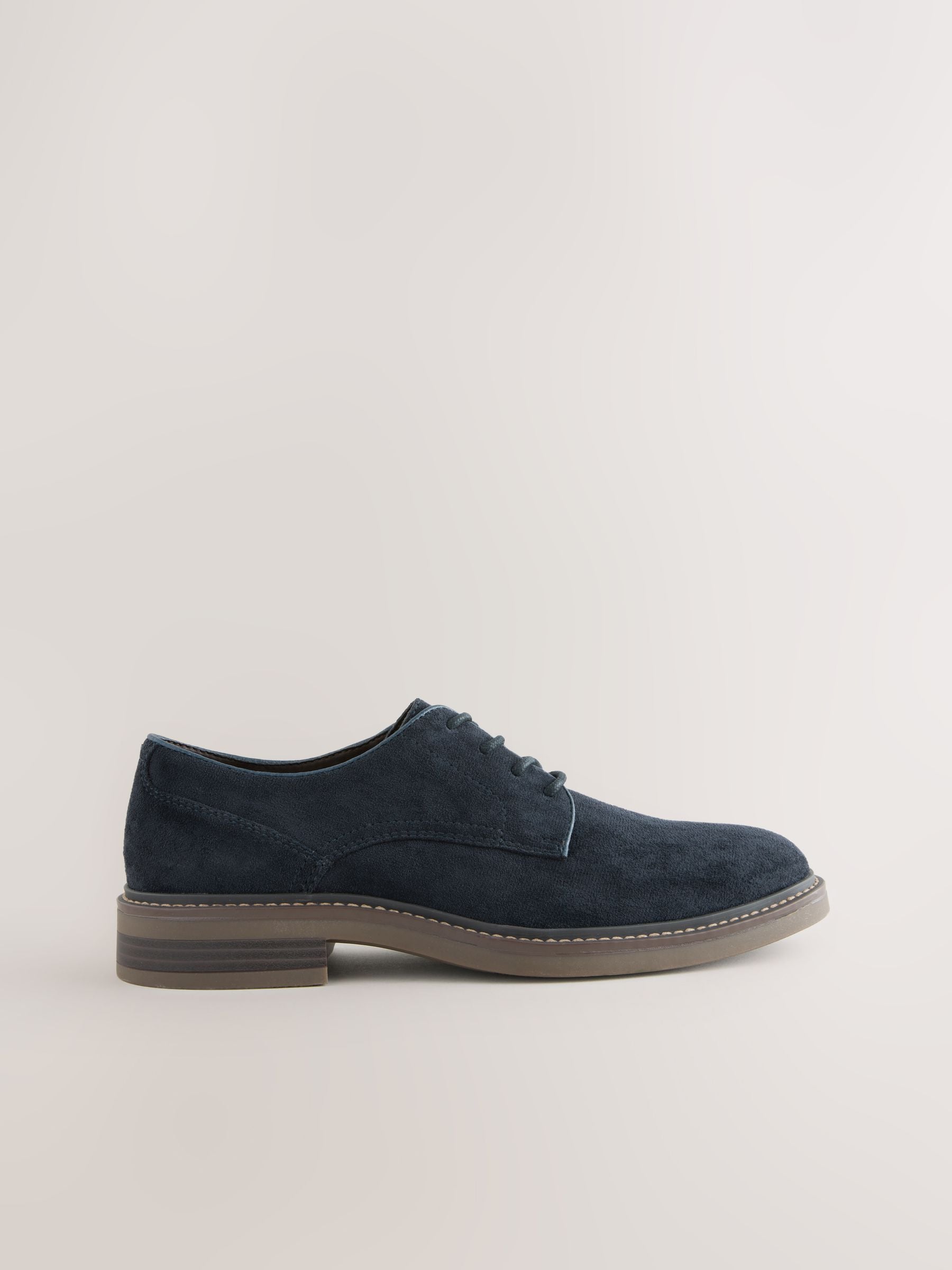 Next Suedette Derby Shoes Men's Navy Regular Fit