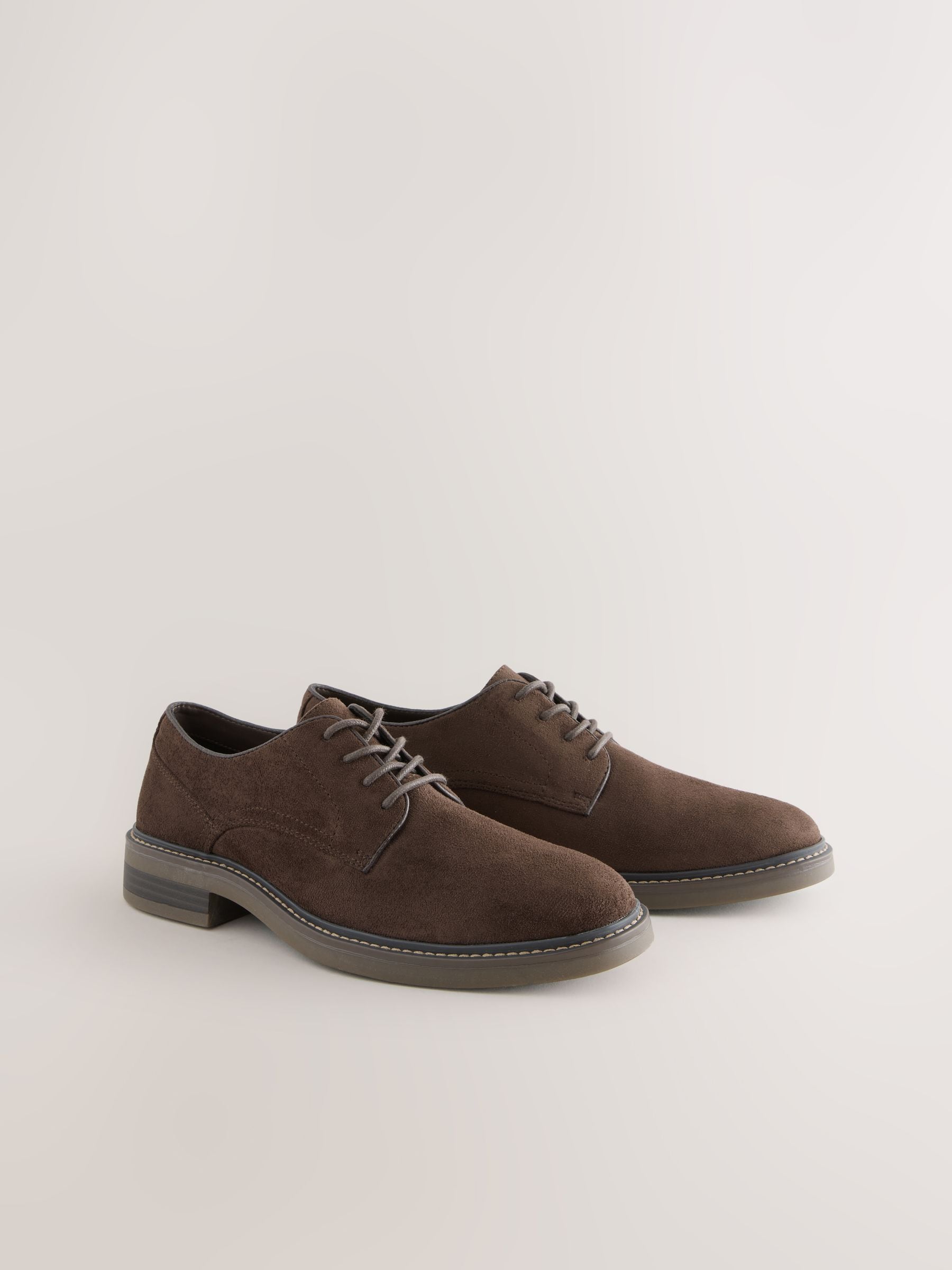 Next Suedette Derby Shoes Men's Classic Brown