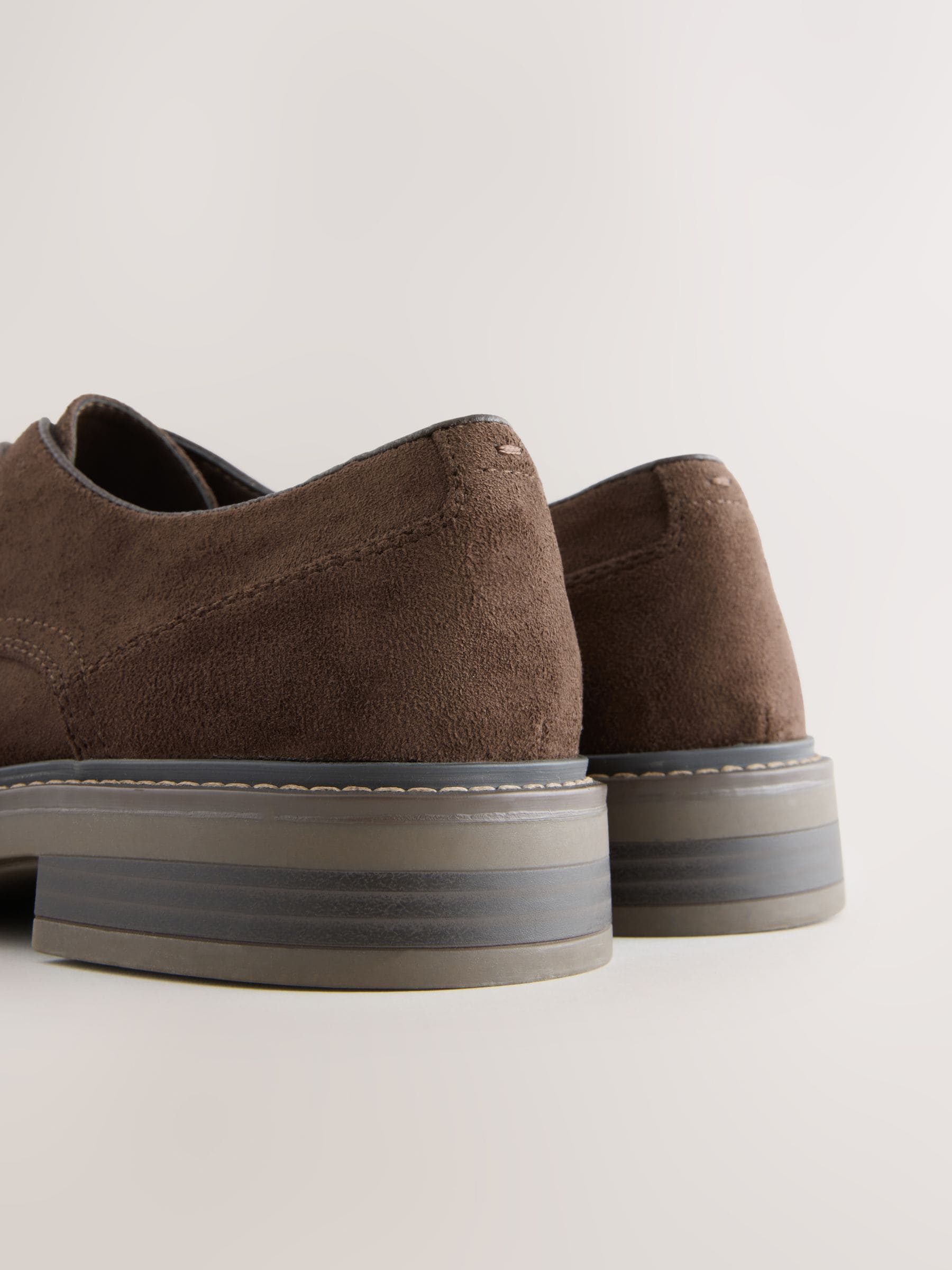 Next Suedette Derby Shoes Men's Classic Brown