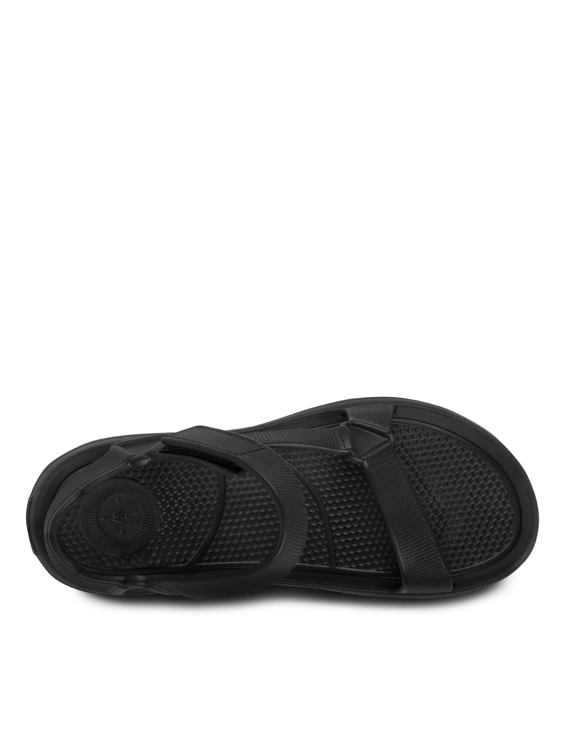 Totes Black Men's Bounce Velcro Sport Sandals