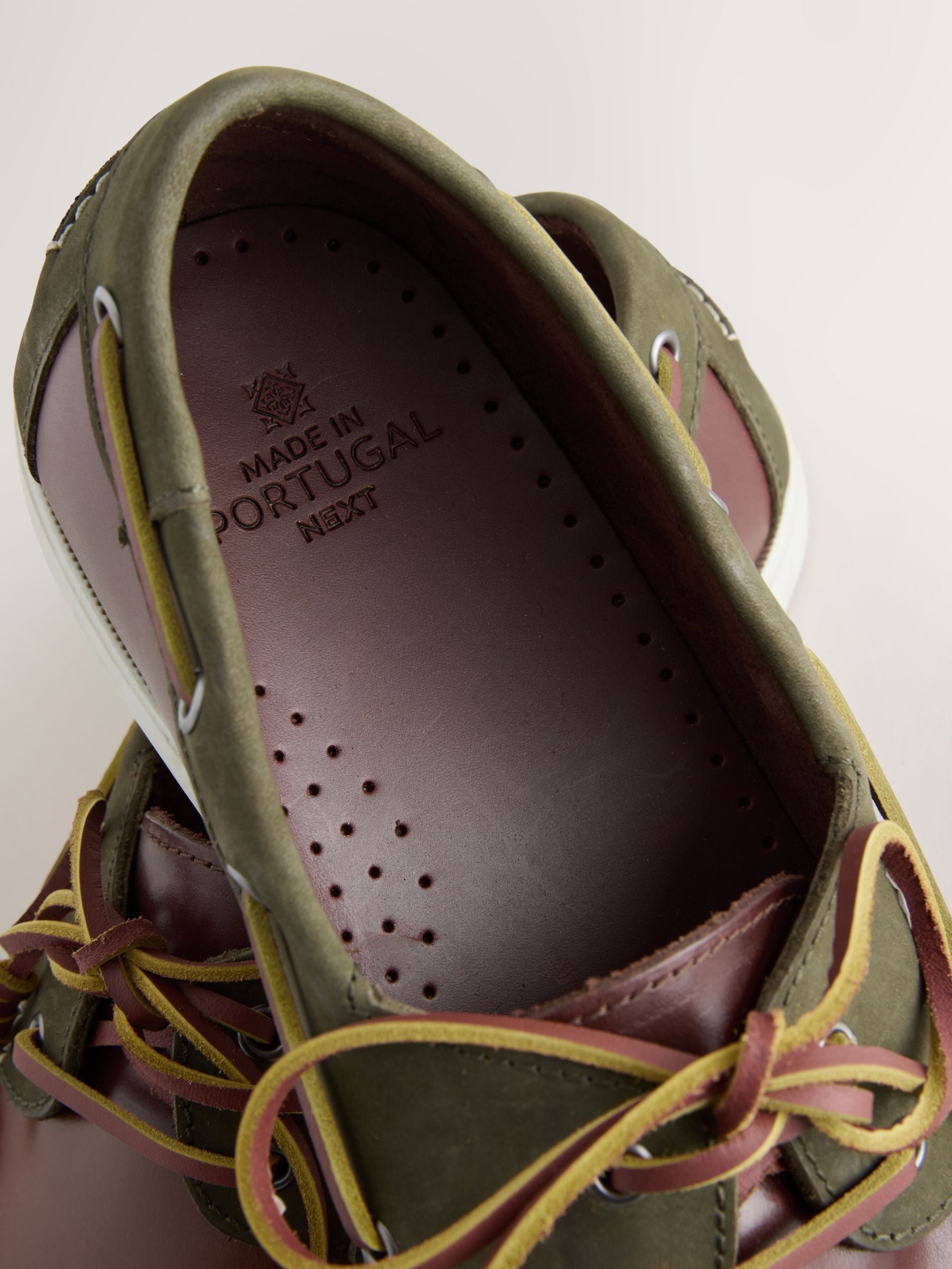Next Signature Leather Boat Shoes Men's Brown