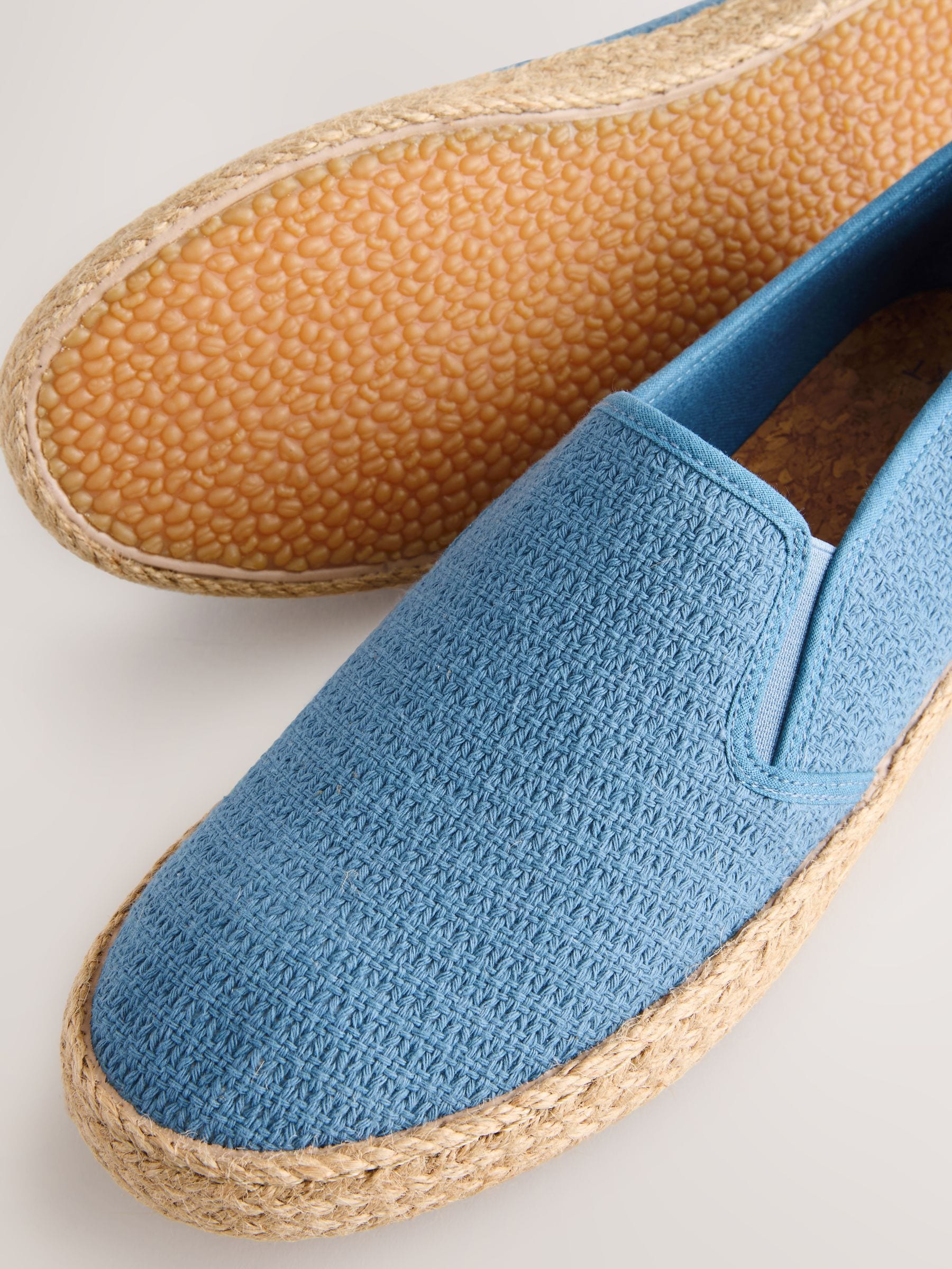 Next Blue Textured Men's Slip On Espadrilles Summer