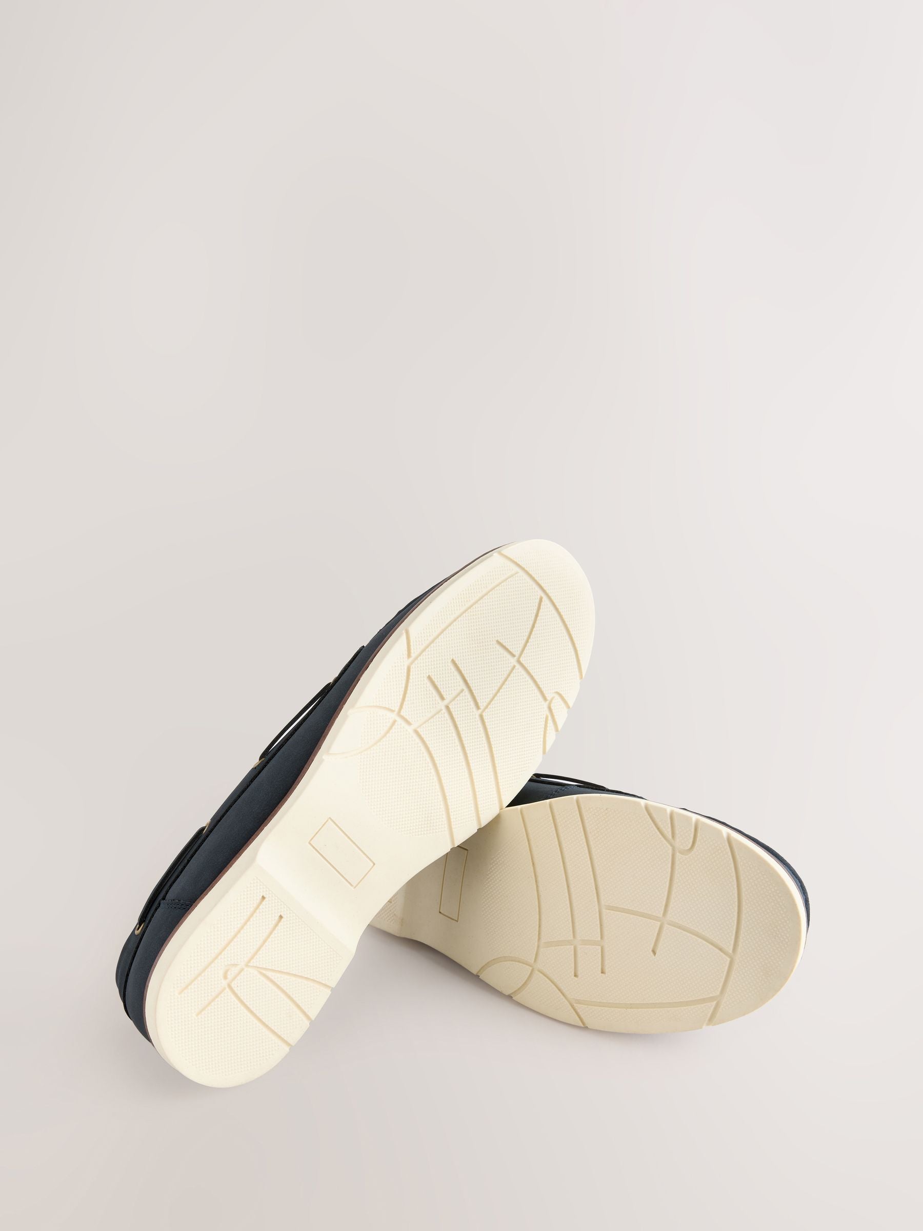 Next Navy Boat Shoes with Leather Laces