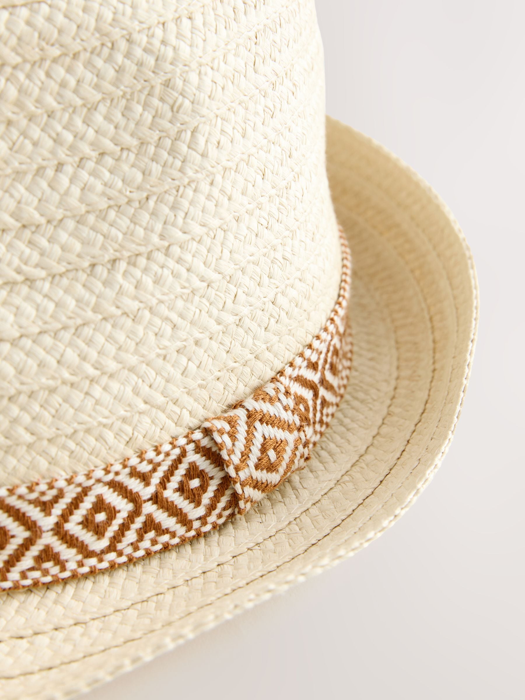 Neutral Brown Trilby Hat