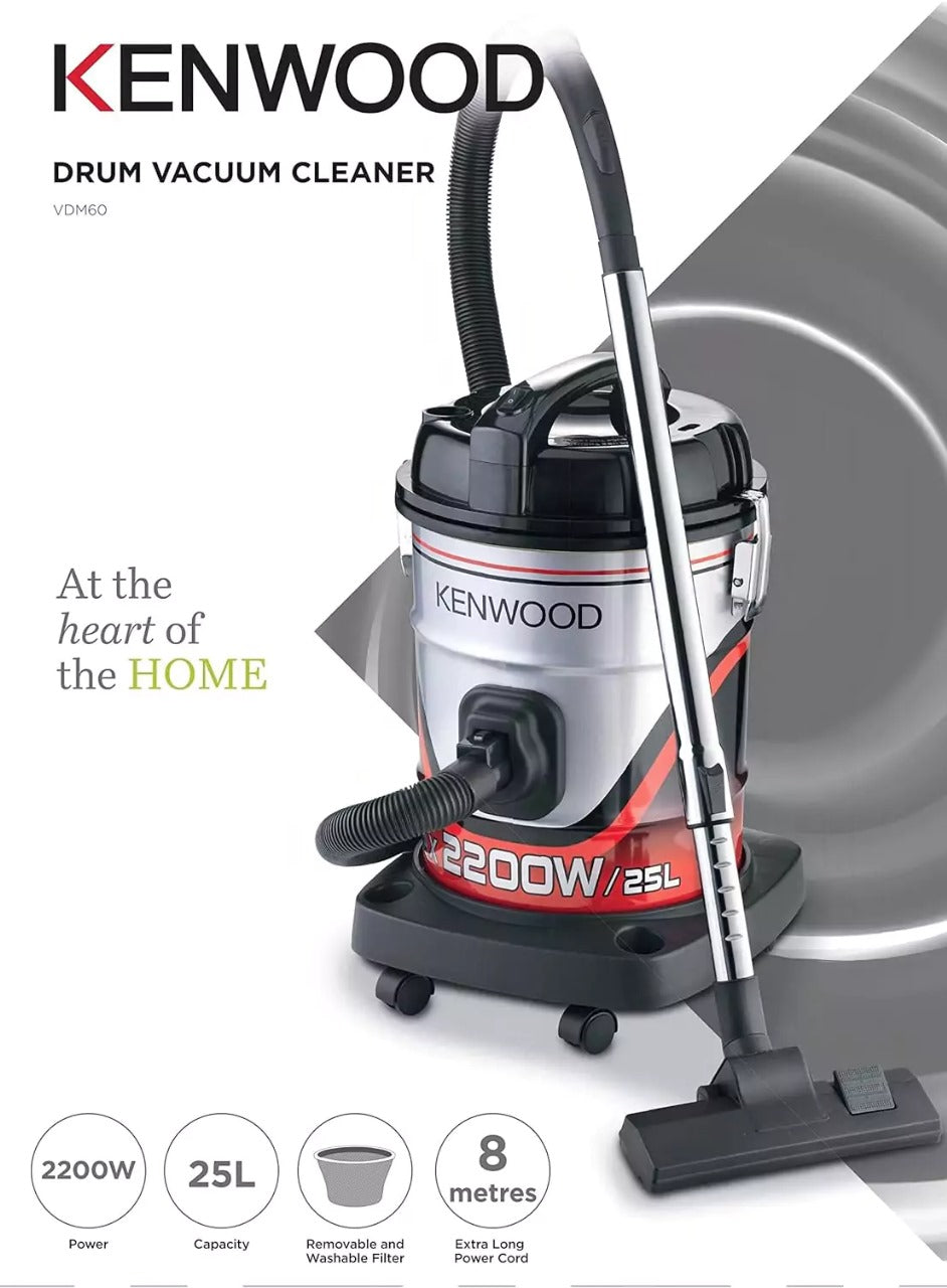 Kenwood VDM40.000BR 20L Drum Vaccum Cleaner - Jango Mall