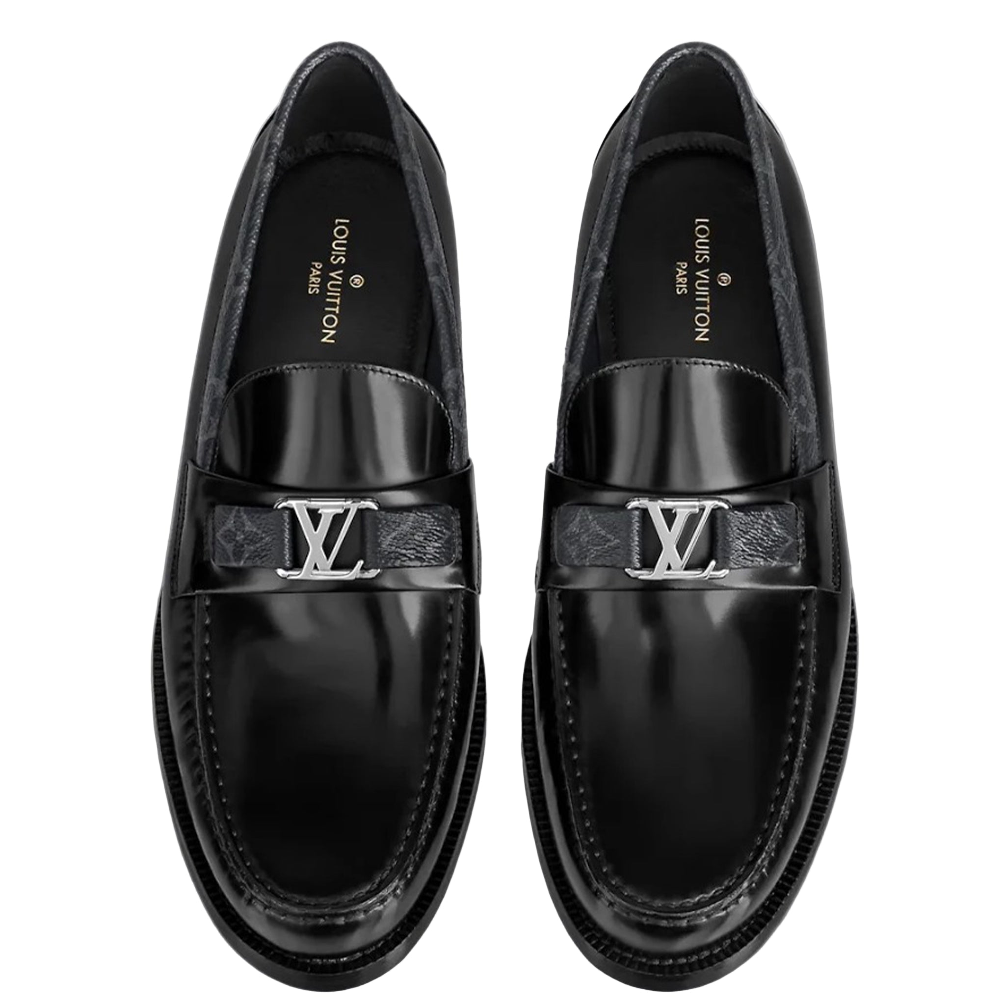 Louis Vuitton Elegant Black Leather Slip-Ons All Shoes Collection for Men | LOUIS VUITTON main image 2