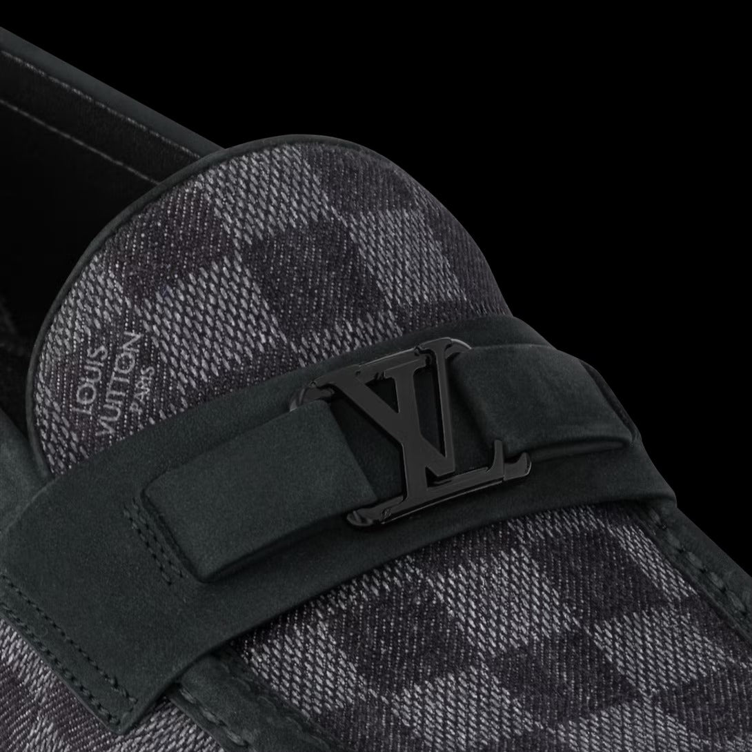 LV Major Loafer Black Check