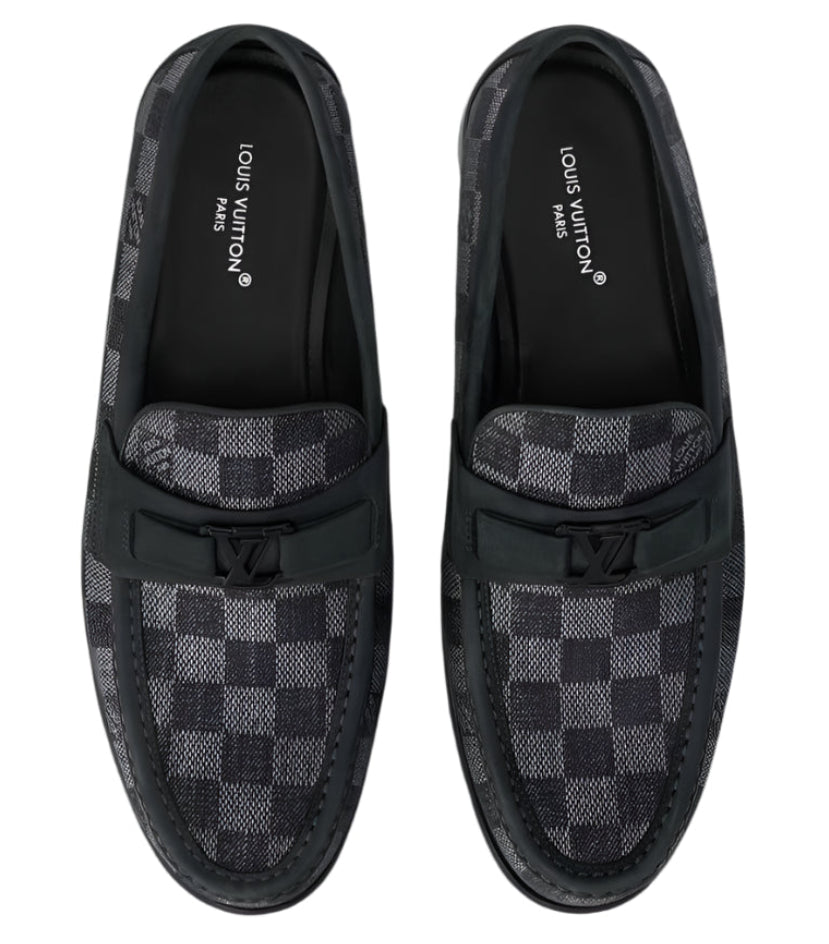 LV Major Loafer Black Check