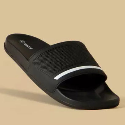 Nax Textured Slides Black