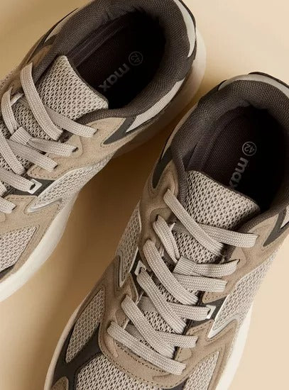 Max Panelled Lace-Up Sneakers