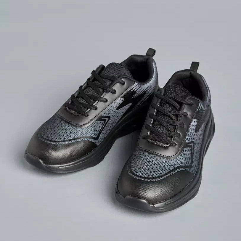Textured Lace-Up Sports Shoes