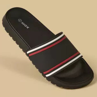 Max Striped Beach Slippers Frozi/Black