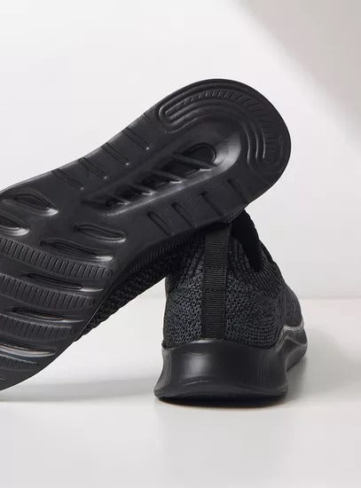 Max Textured Slip-On Sports Shoes with Drawstring