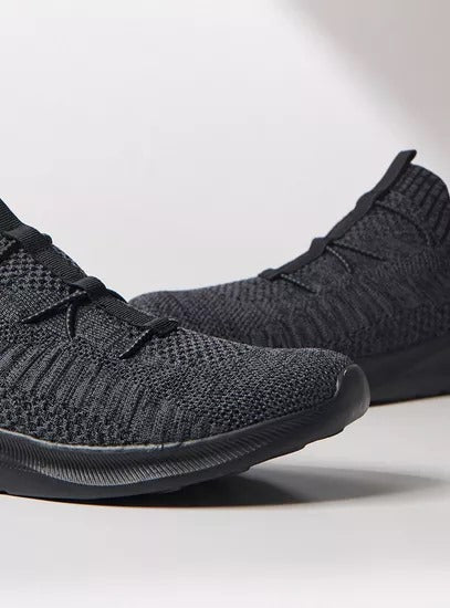 Max Textured Slip-On Sports Shoes with Drawstring