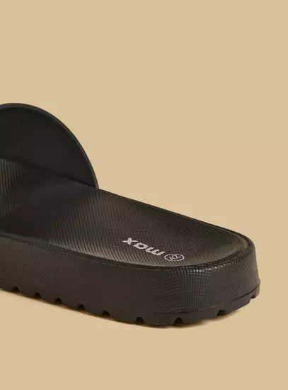Max Striped Beach Slippers Red/Black