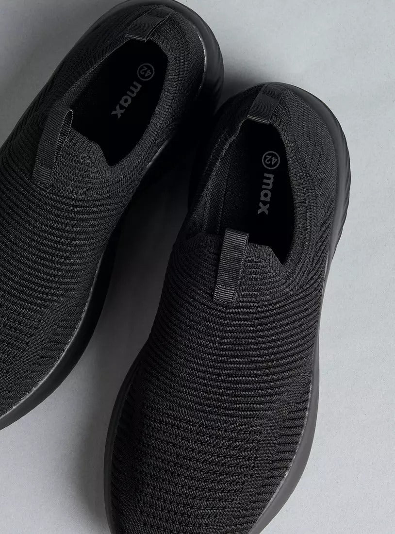 Textured Slip-On Sports Shoes