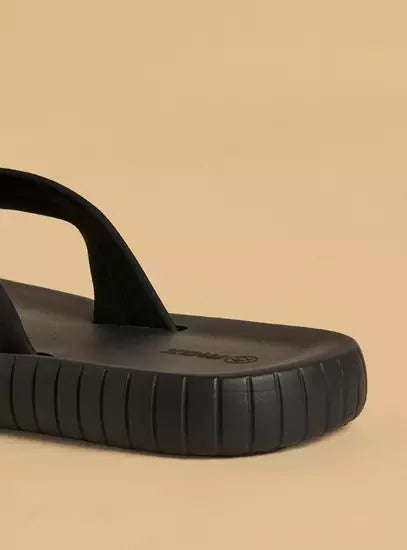 Max Ribbed Slippers Black