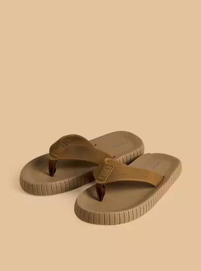 Max Ribbed Slippers Brown