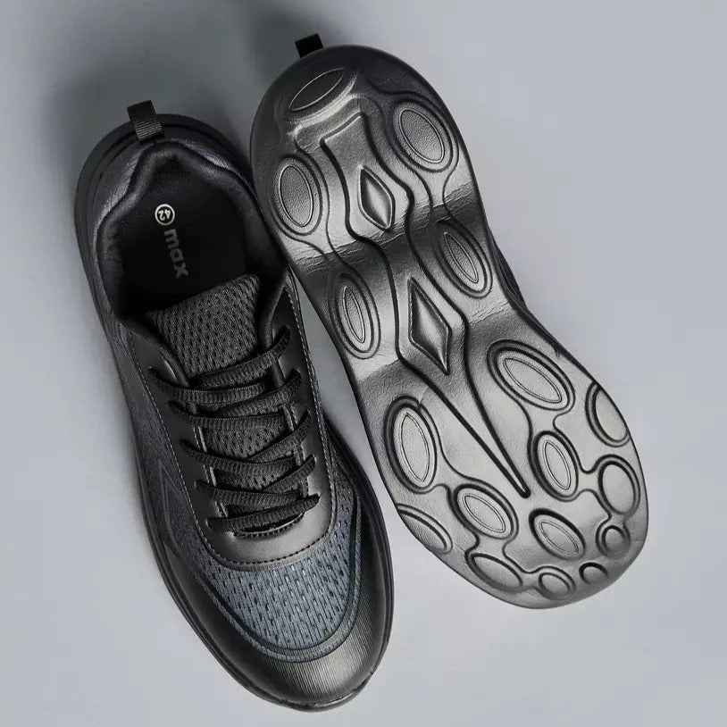 Textured Lace-Up Sports Shoes