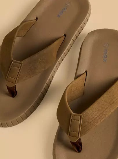 Max Ribbed Slippers Brown