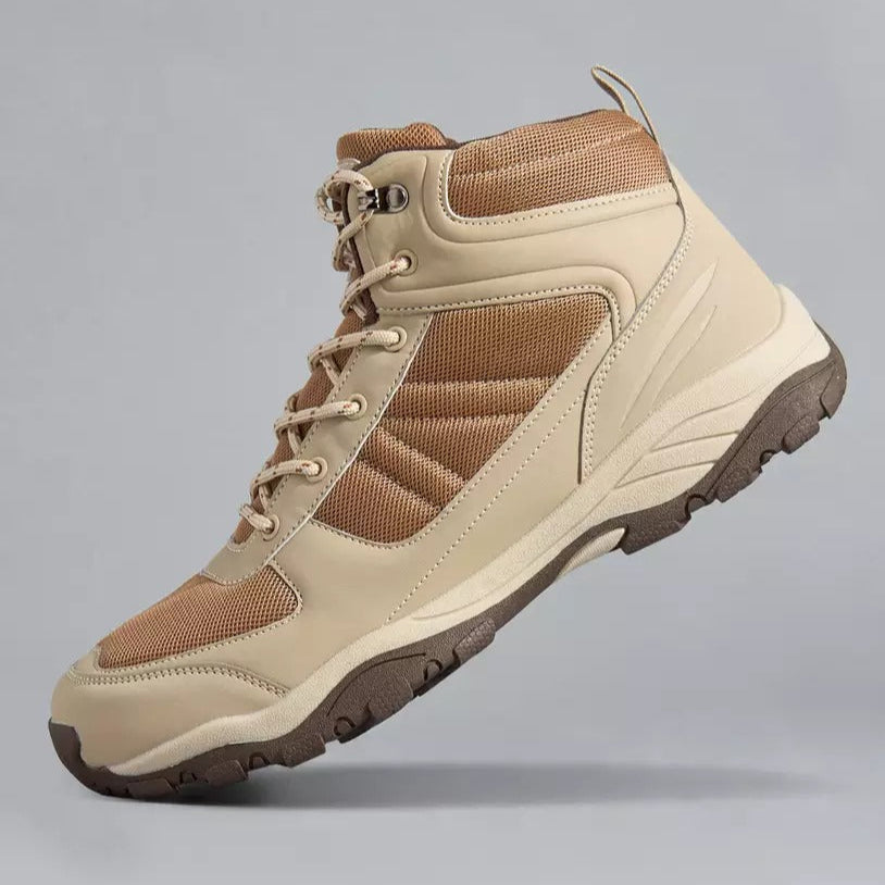 Textured Ankle Boots with Lace-Up Closure