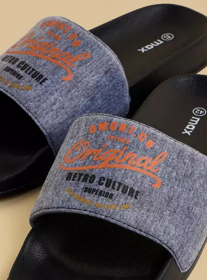 Max Graphic Print Slides Black
