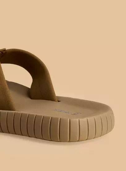 Max Ribbed Slippers Brown