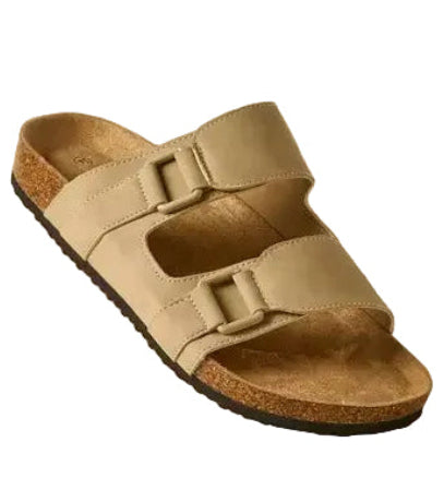 Max Buckle Accent Slide Beige