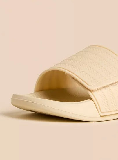 Max Textured Slides Beige for Men