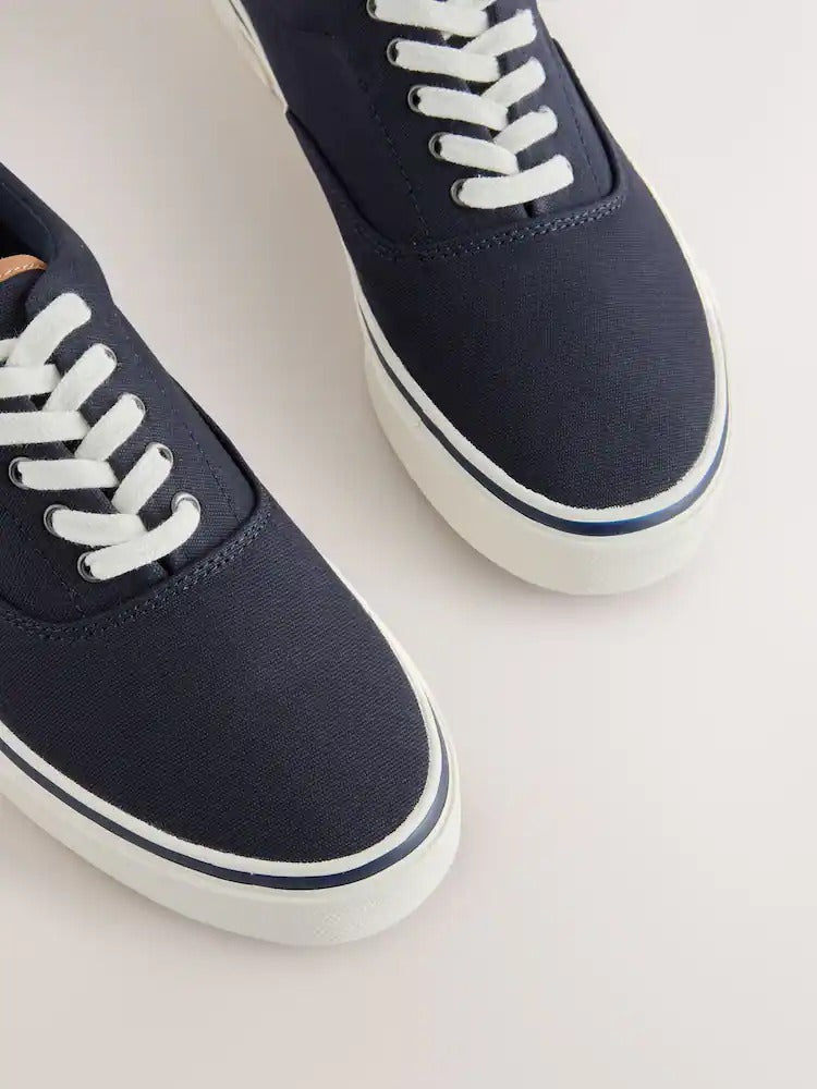 NEXT Canvas CVO Trainers Navy