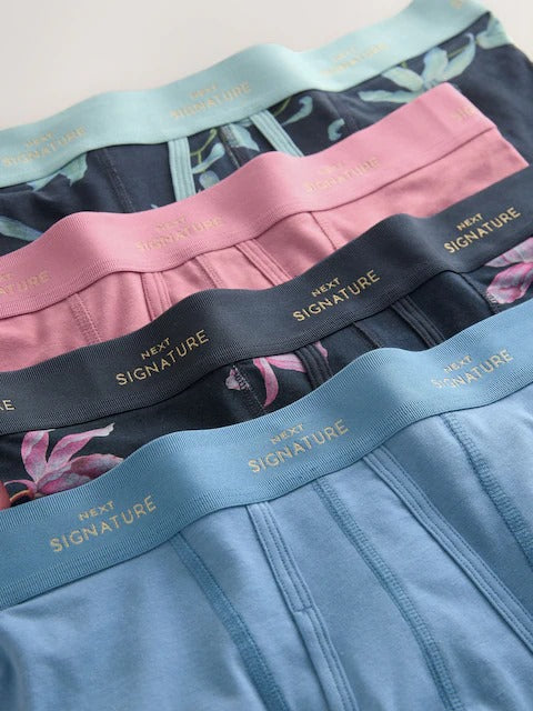Next Kew Collection Floral Print Signature A-Fronts 4 Pack