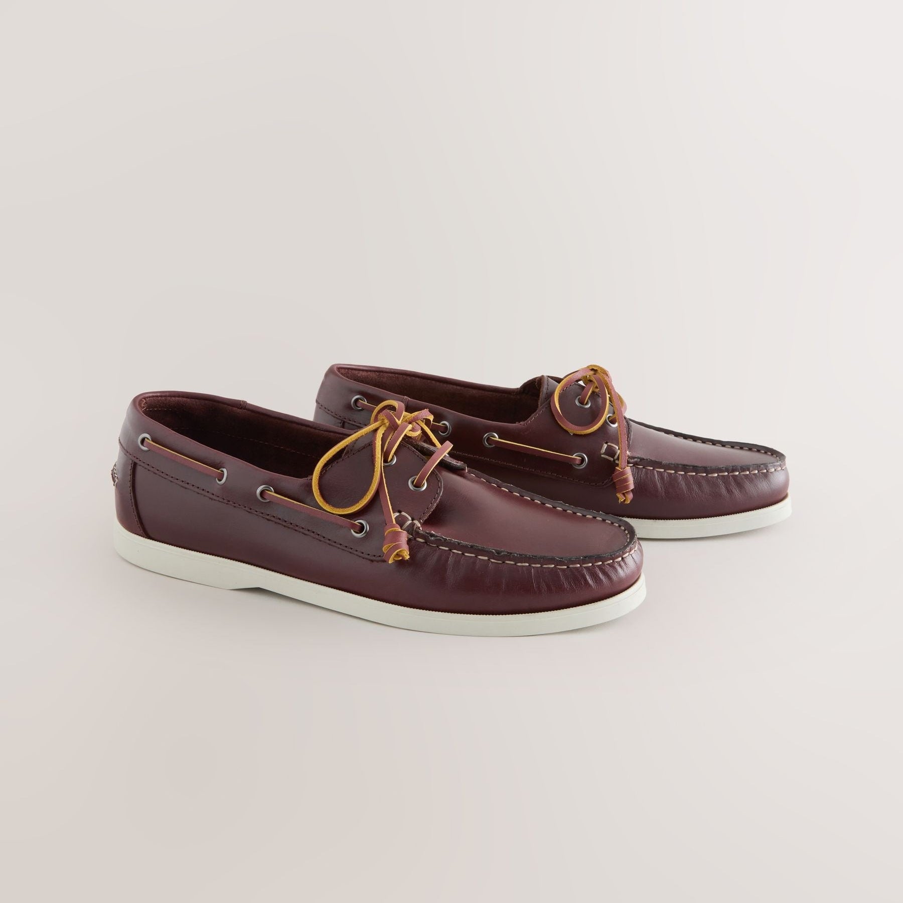 Next Signature Leather Boat Shoes Tan Brown