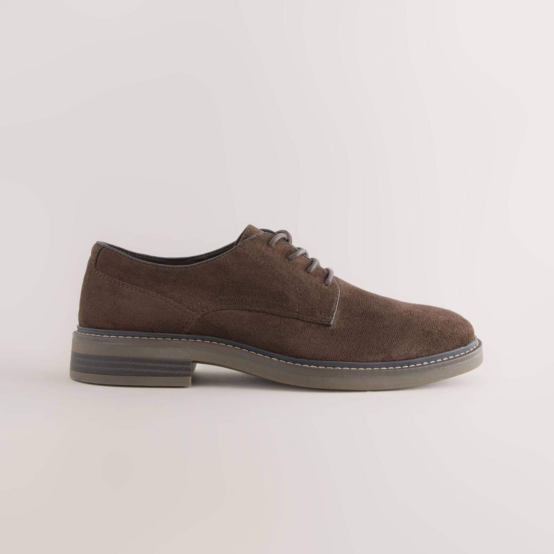 Next Suedette Derby Shoes Men's Classic Brown
