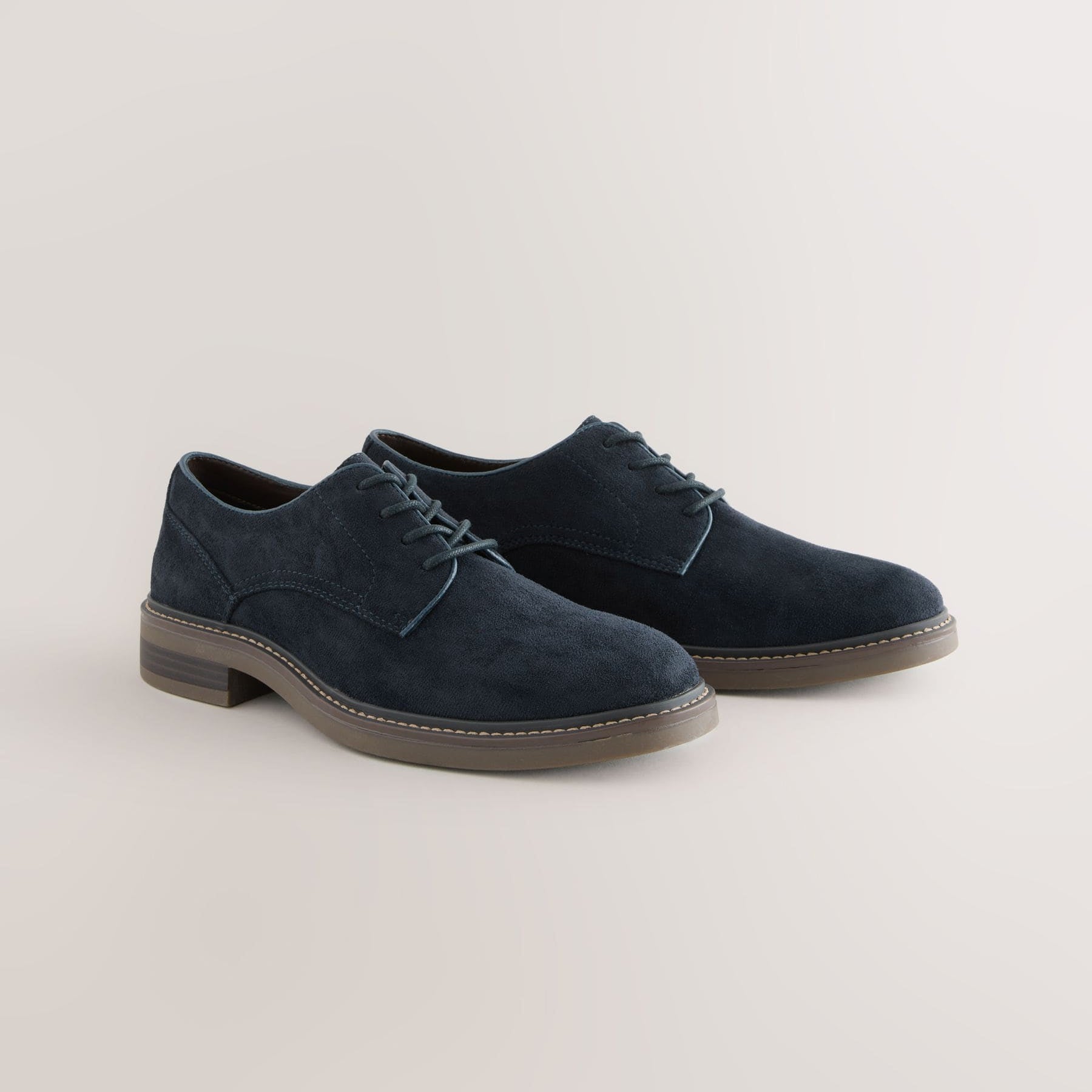 Next Suedette Derby Shoes Men's Navy Regular Fit