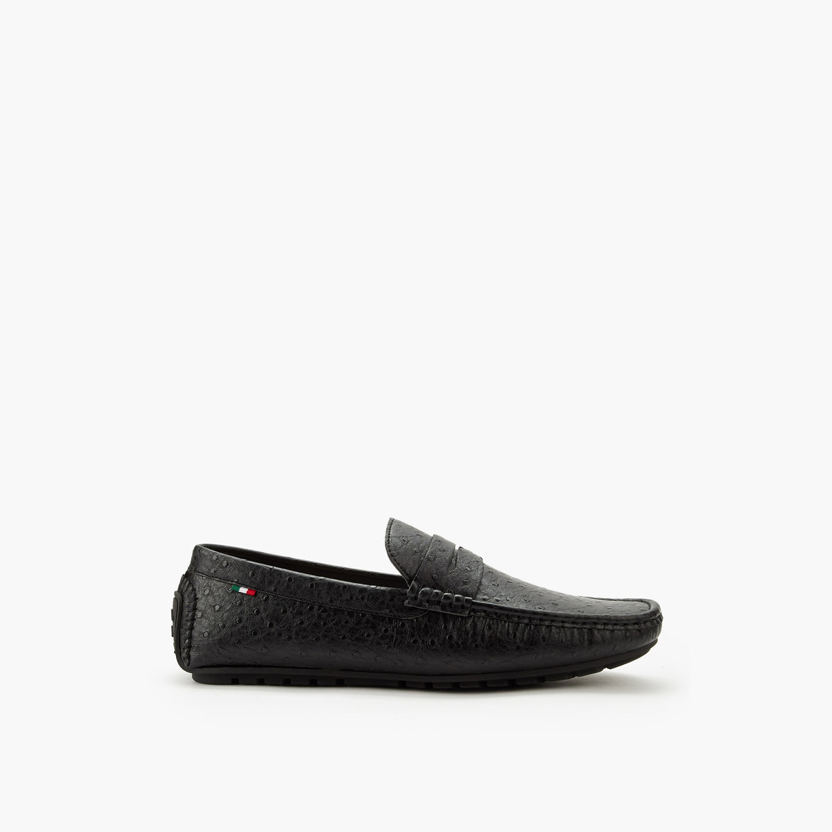 Renzo Ruganni Men Textured Slip-On Black